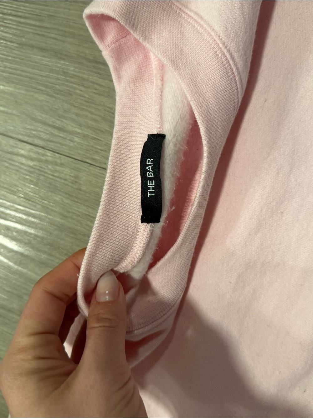 The Bar Soft Pink Crewneck Sweatshirt - Picture 4 of 5